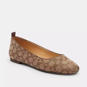 Coach Women's Brown Patterned Flats